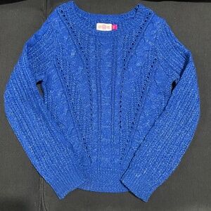SO Girls size 7/8 Royal Blue Sparkly Sweater